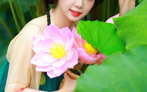 荷塘少女 荷花 小仙女 可爱 小姐姐 清纯 小清新 养眼 少女&YiTuYu艺图语