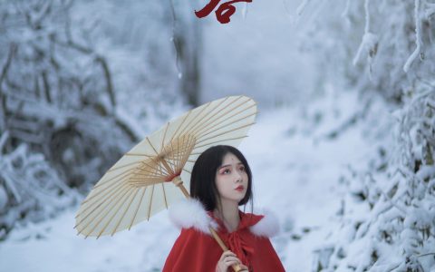 人间惊鸿客 冬天 雪景 古装 写真 红色&YiTuYu艺图语
