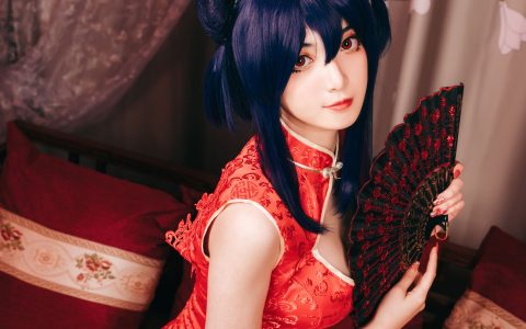 陈的红色旗袍 Cosplay 二次元 旗袍 写真 红色 美少女&YiTuYu艺图语