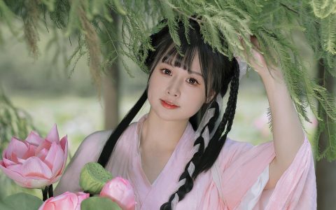 夏荷 夏天 荷花 小仙女 清纯 少女 小清新 森系 古风&YiTuYu艺图语