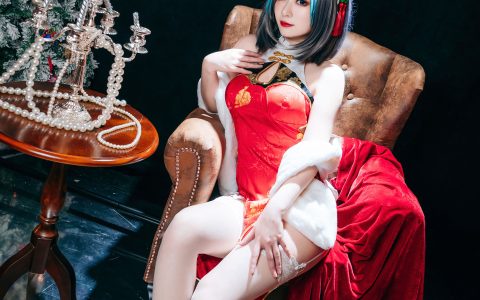 柴郡旗袍 Cosplay 旗袍 少女 二次元 写真&YiTuYu艺图语