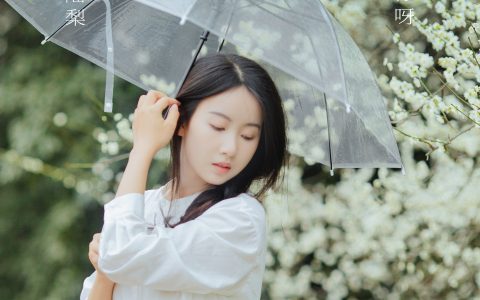 花间 清纯 小清新 少女 花 模特 美图 唯美 优美 精美 治愈系 梅花 春天&YiTuYu艺图语
