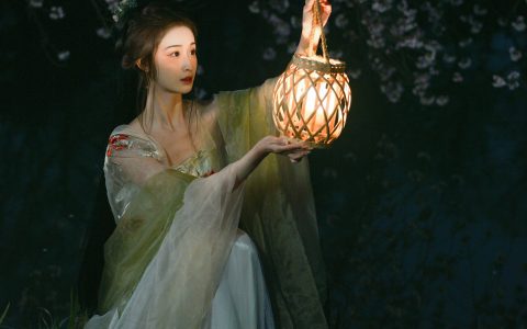 夜探樱 古风 汉服 樱花 少女 美人 意境 美图&YiTuYu艺图语