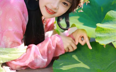采荷歌 荷花 莲花 古装 汉服 美少女 小清新 可爱&YiTuYu艺图语