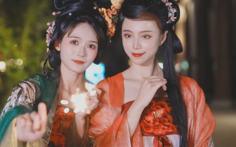 夜游灯会 汉服 美人 古风 闺蜜 街拍&YiTuYu艺图语