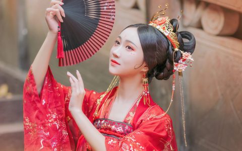 画皮 古装 汉服 红色 美人 模特 精美&YiTuYu艺图语