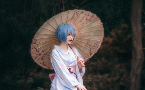 蕾姆浴衣 二次元 Cosplay 写真 日系 和服&YiTuYu艺图语