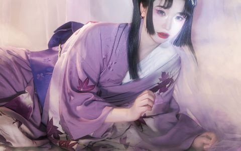 紫藤花妖 Cosplay 和服 非主流 妖姬 花&YiTuYu艺图语