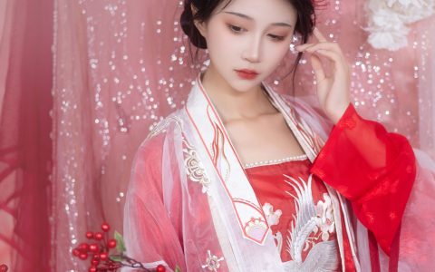 云心无我 古装 汉服 美人 模特 红色 写真&YiTuYu艺图语
