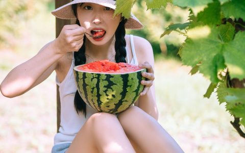 盛夏西瓜少女 夏天 美少女 写真 日系 小清新 养眼 清纯&YiTuYu艺图语