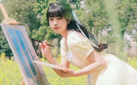 画下春天的瞬间 小清新 春天 少女 唯美 清纯 养眼 文艺 花&YiTuYu艺图语