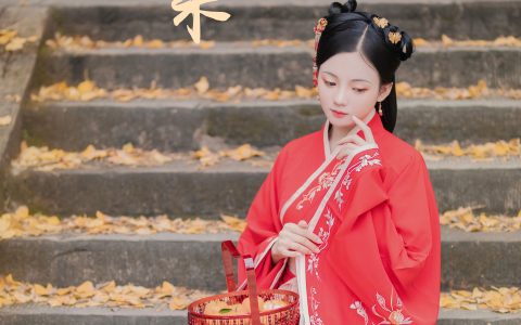 秋风寄信来 古风 汉服 少女 精美 优美 秋天&YiTuYu艺图语