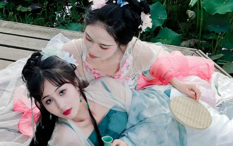 醉相思 古风 汉服 姐妹花 闺蜜 美人 江南 绿色 相思&YiTuYu艺图语