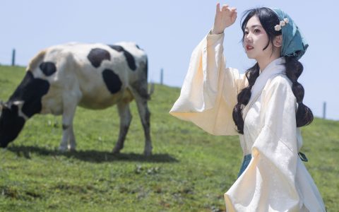 夏日牧场 绿色 清纯 小姐姐 姑娘 写真&YiTuYu艺图语